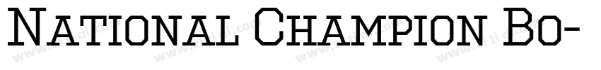 National Champion Bo字体转换